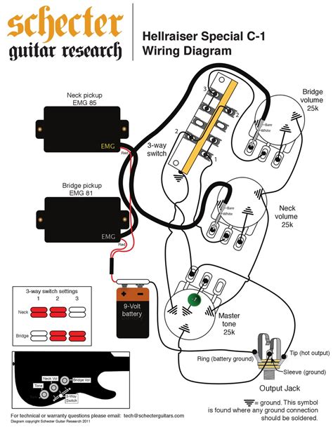 schecter hellraiser wiring diagram 
