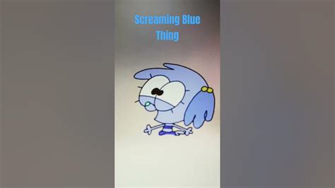 screaming blue thing youtube qr code, Screaming blue thing and his friend eat air