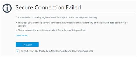 secure connection failed firefox, Firefox 44 gets override for weak security certificate errors. Firefox 61: fix secure connection failed