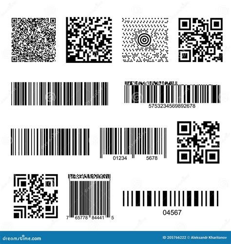 security barcode qr code, Barcode qr identification scanning. Barcode qr matrix code set. identification scanning security checking