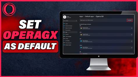 set opera gx as default browser, How to set opera gx as default browser
