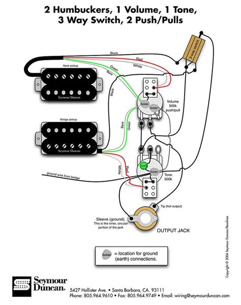 seymour duncan pickup wiring diagram 
