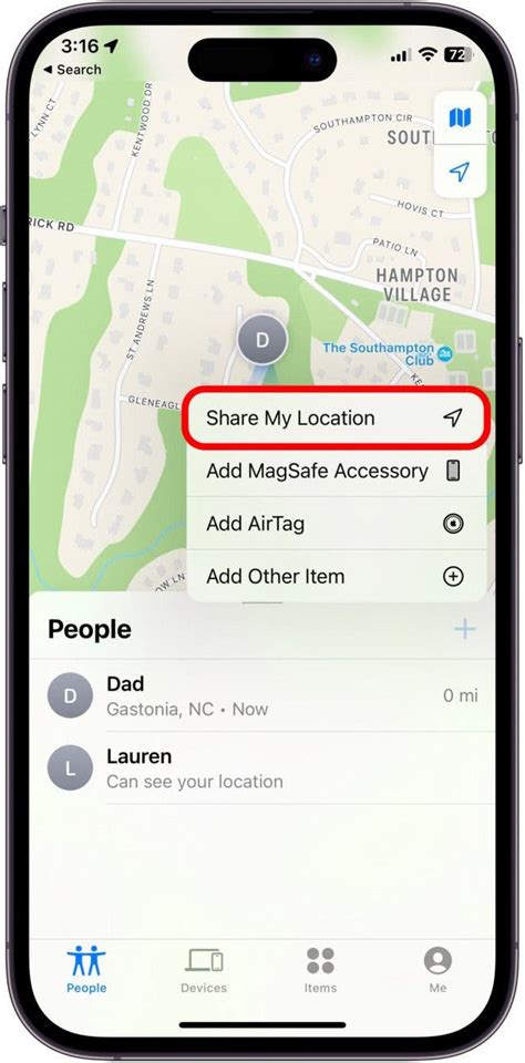 share location find my iphone, Share my location