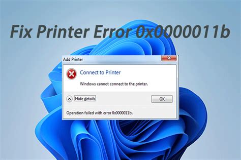 share printer windows 10 error 11b, Fix error windows cannot connect to the printer / fix error 0x000011b. How to resolve 11b error code on windows printers