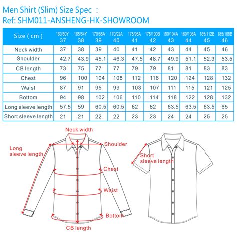 Shirt Size Conversion Chart