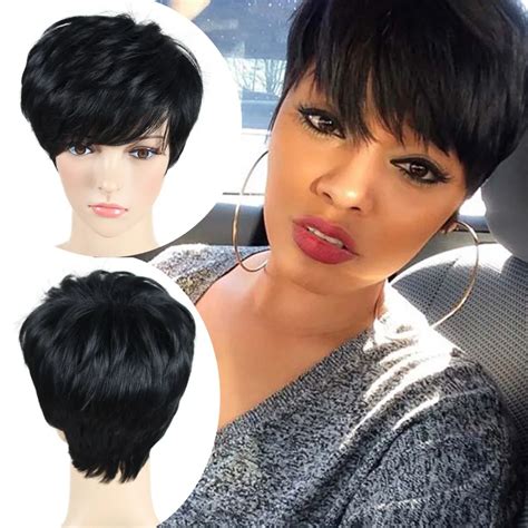 short black hair wig female