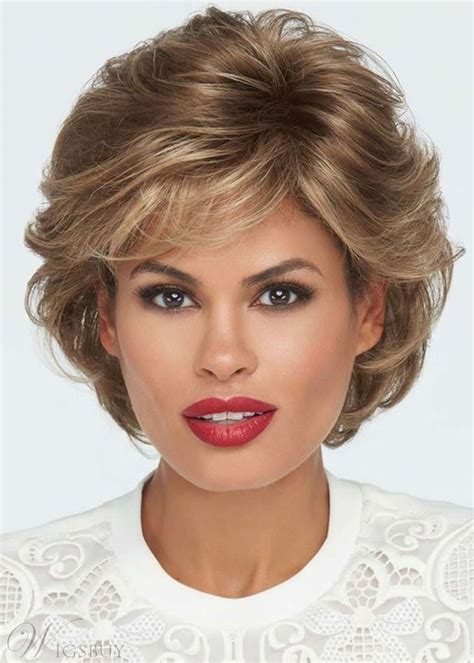 short brown wigs with highlights