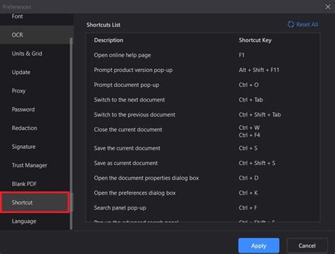 shortcuts foxit reader z taste, Wizard section 5: shortcuts – help center