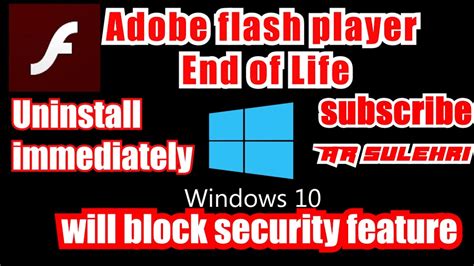 should i remove adobe flash player, How to remove flash player now it's reached end-of-life