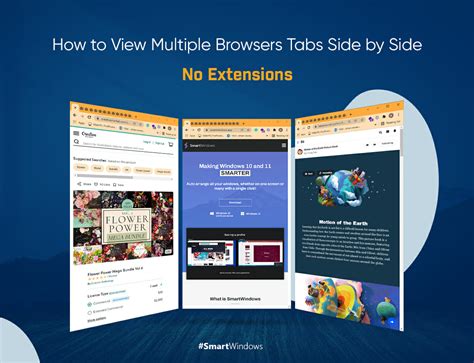 side by side browser tabs, How to view multiple browser tabs side by side