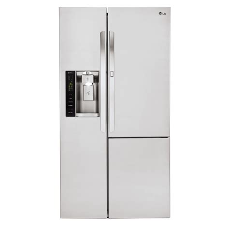 side by side refrigerator with ice maker in door