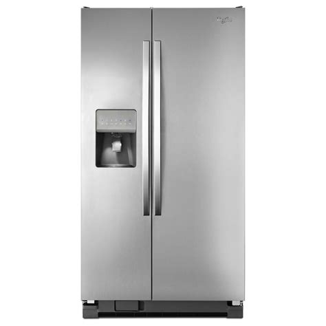 side by side whirlpool refrigerator with ice maker