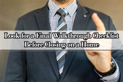 Signing Closing Documents Before Final Walkthrough