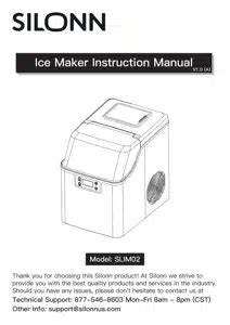 silonn ice maker manual pdf