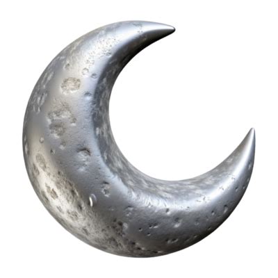 silver moon png, Silver grey moon crescent transparent png