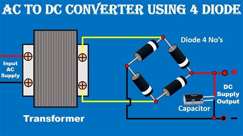 simple ac to dc circuit diagram 