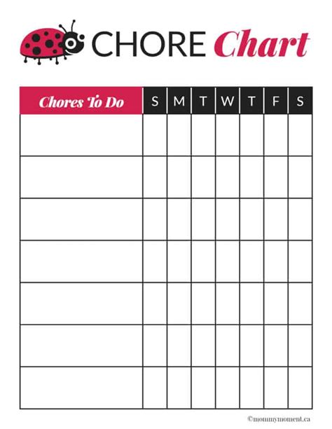 Simple Chore Chart