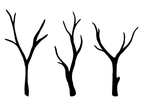 simple clip art tree trunk silhouette, Simple tree trunk silhouette