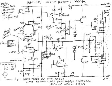 simple high watt fet amplifier circuit diagram 