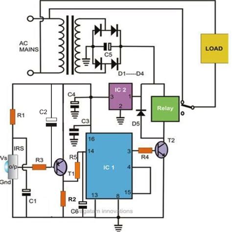 simple ir remote control circuit diagram 