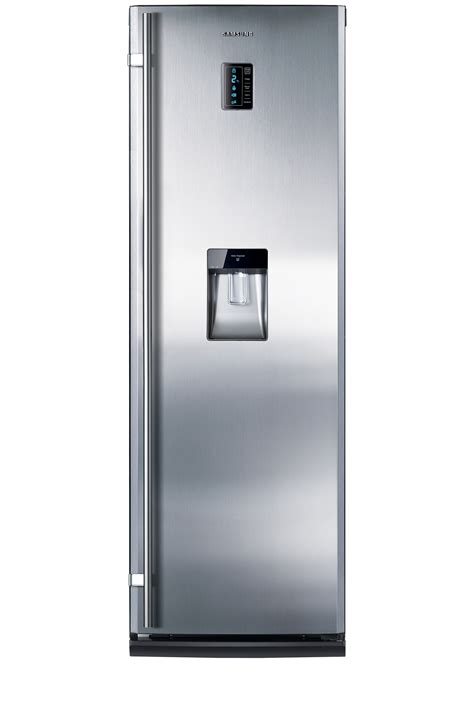 single door fridge with water and ice dispenser