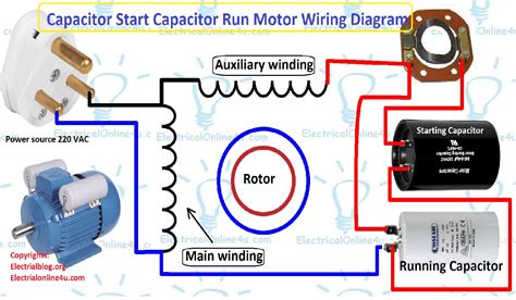 single phase motor wiring schematic 