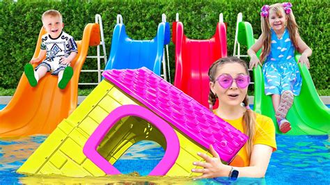 sink or float diana roma, Diana and roma children's challenges video collection