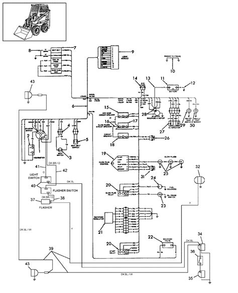 skid steer starter wiring diagram 