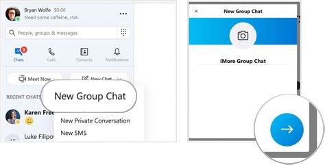 skype group chat settings, 