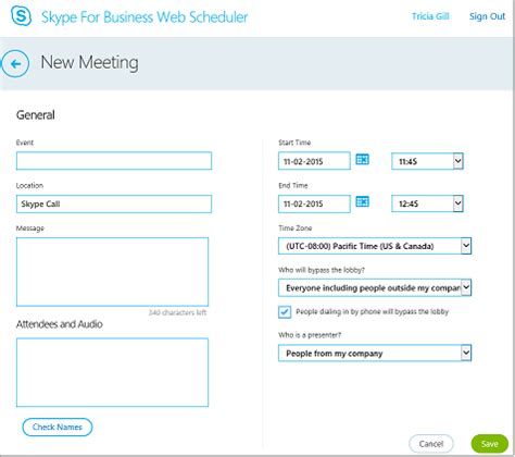 skype web scheduler, Cómo usar skype web scheduler para programar una reunión