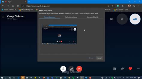 skype web share screen, How to share your screen during a skype call on windows 10
