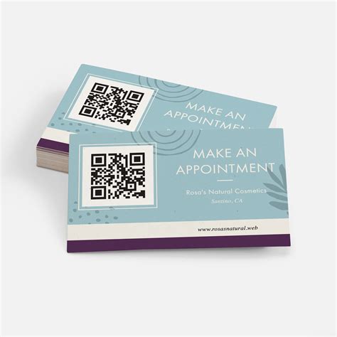 small business qr code card, Small business business cards with qr code minimalist