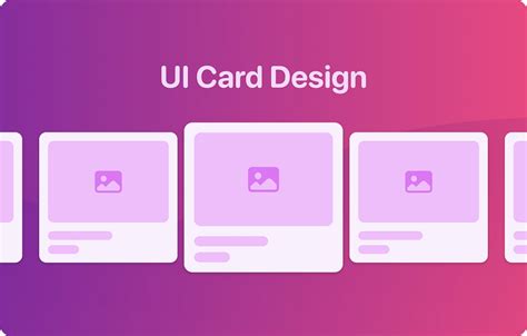 small square card in ui/ux, Card ui kit