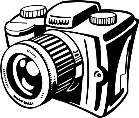 smiley-face camera black and white, Camera emoticon stock illustration