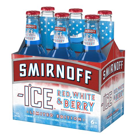 smirnoff ice red white and berry nutrition facts