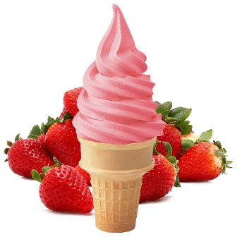 soft serve strawberry ice cream