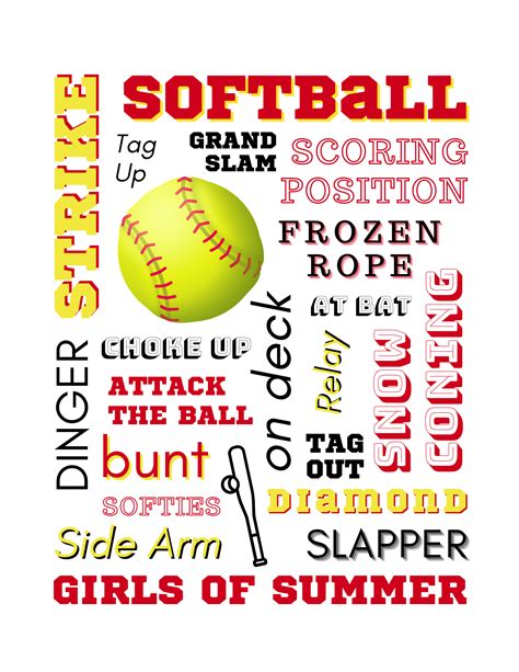 Softball Printables Free