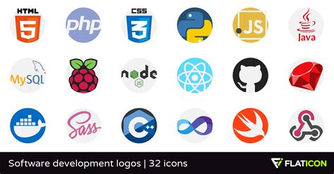 software logo icon, 32 free icons of software development logos designed by freepik