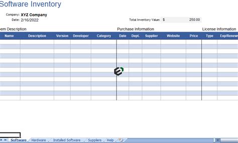 software project inventory excel, Download [free] software inventory tracking excel template