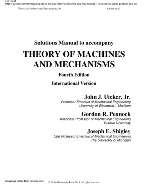 Solution Manual Of Theory Of Machine By Rs Khurmi Gupta 9e PDF Download