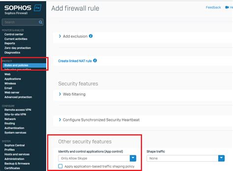 sophos application control features, Attacking and testing sophos xg web application firewall