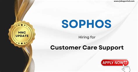 sophos customer care support, Sophos hiring wfh customer care support, salary upto 6 lpa