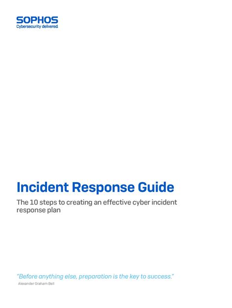 sophos incident response effective, Sophos incident response planning guide