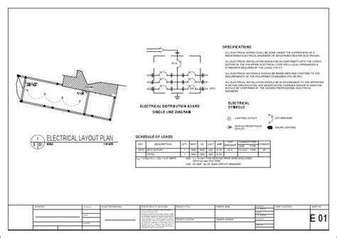 specification of electrical plan 