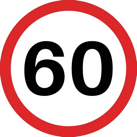 speed limit sign white background, Traffic sign speed limit 60. 60 speed limitation road sign on white