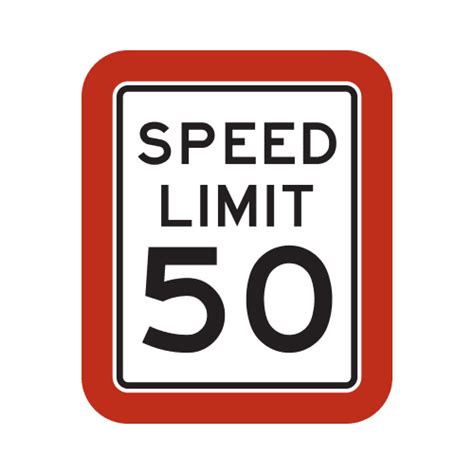 speed limit sign with red border, R2-1t red border speed limit sign