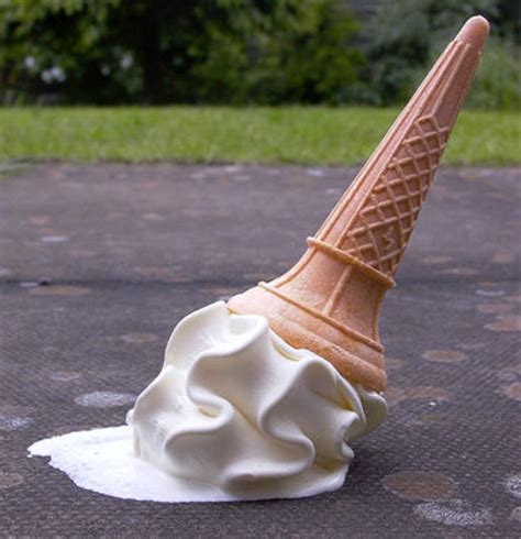 spilled ice cream