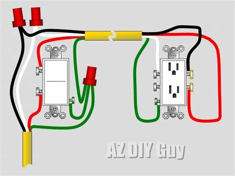 splitting a receptacle wiring diagram 