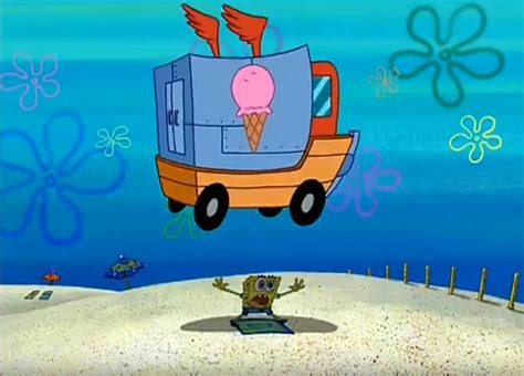 spongebob flying ice cream truck