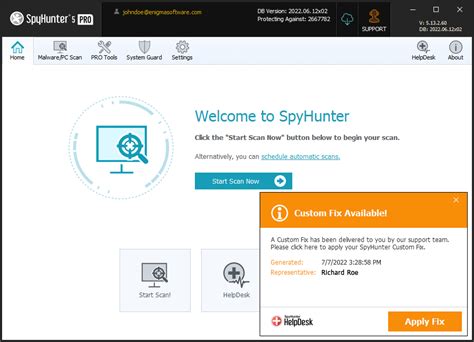 spyhunter's malware removal tool, 